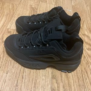 Black Fila Disruptors